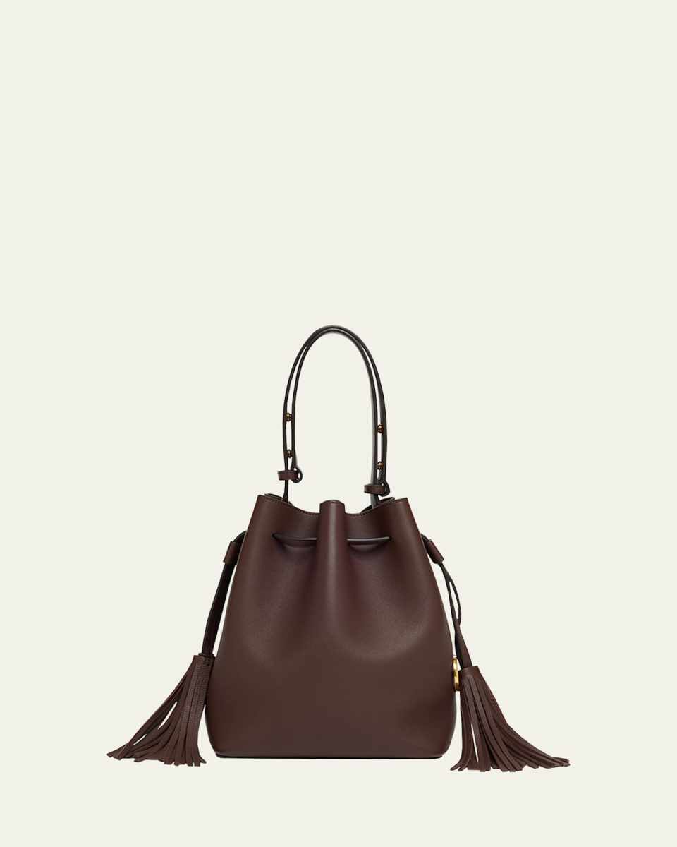 So Seau Tassel Leather Bucket Bag